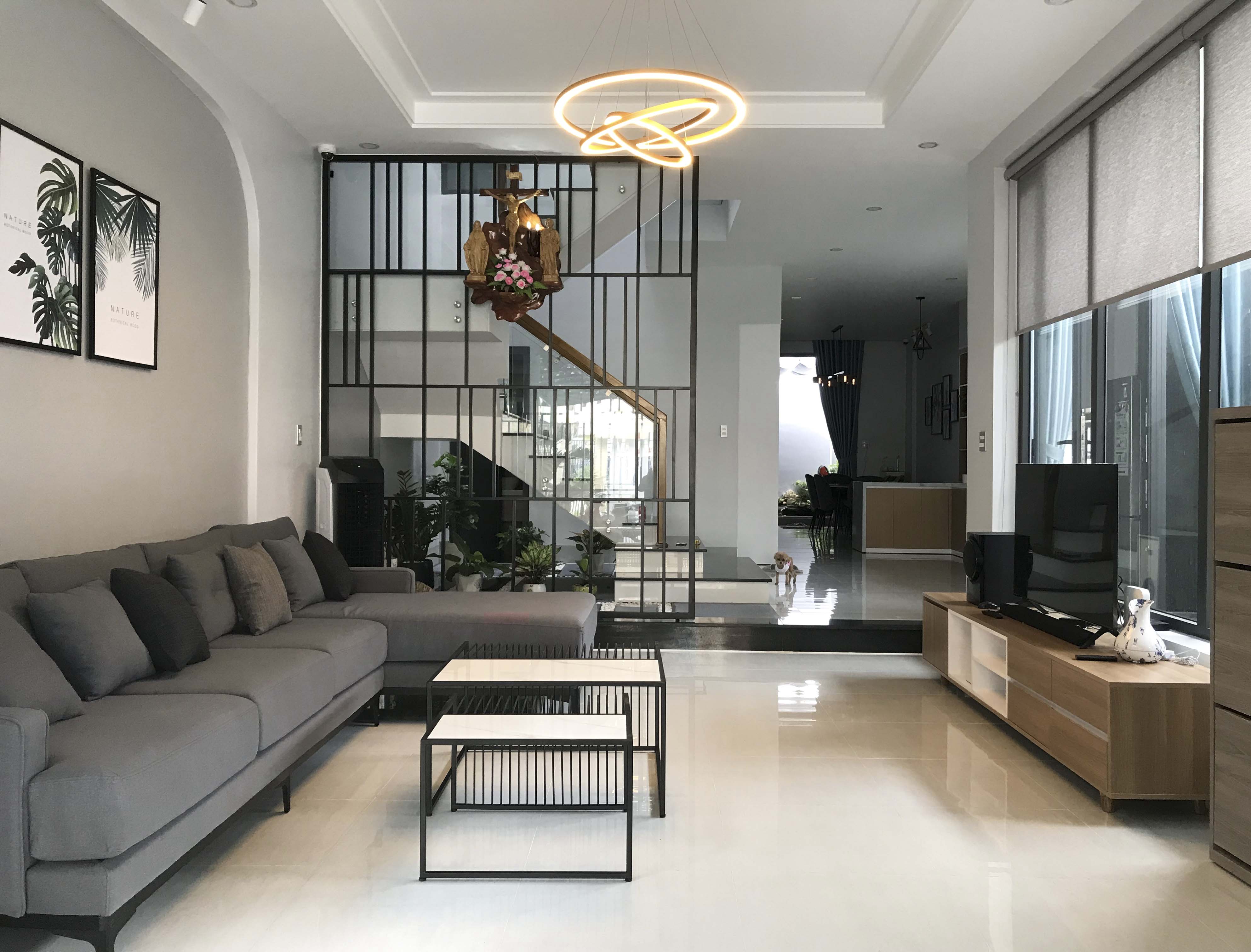 tht architects - Nhà phố Bình Thuận - phòng khách